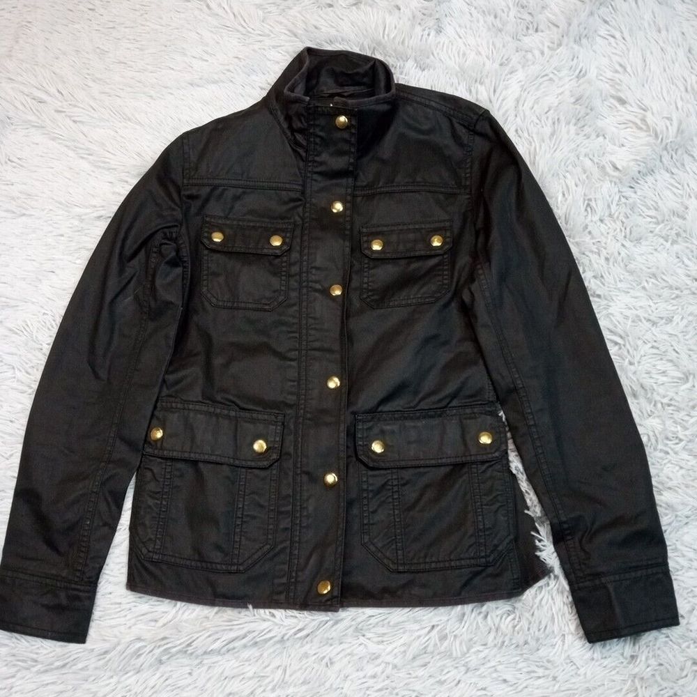 J.‎ Crew Jacket Womens XS Black Military Utility Gorpcore Casual Zip Up Pockets